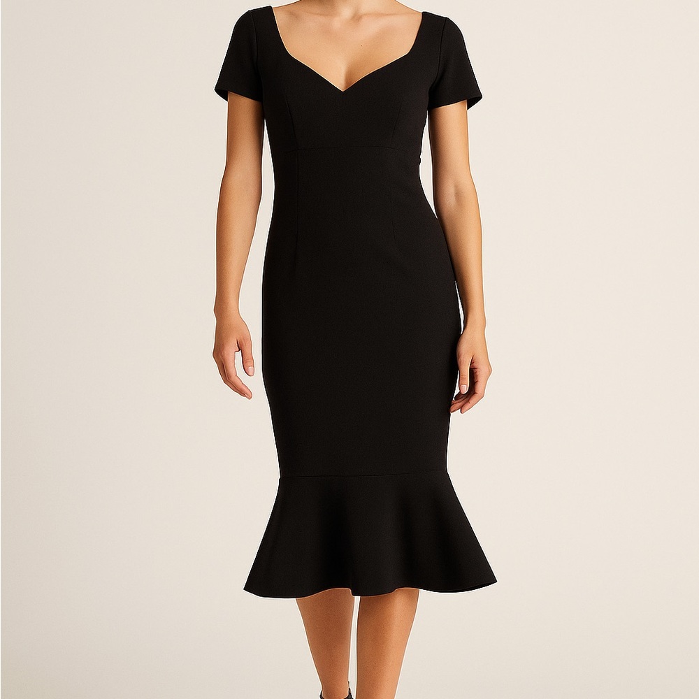 NWT Cinq a Sept Marta Off the Shoulder Midi Dress Black